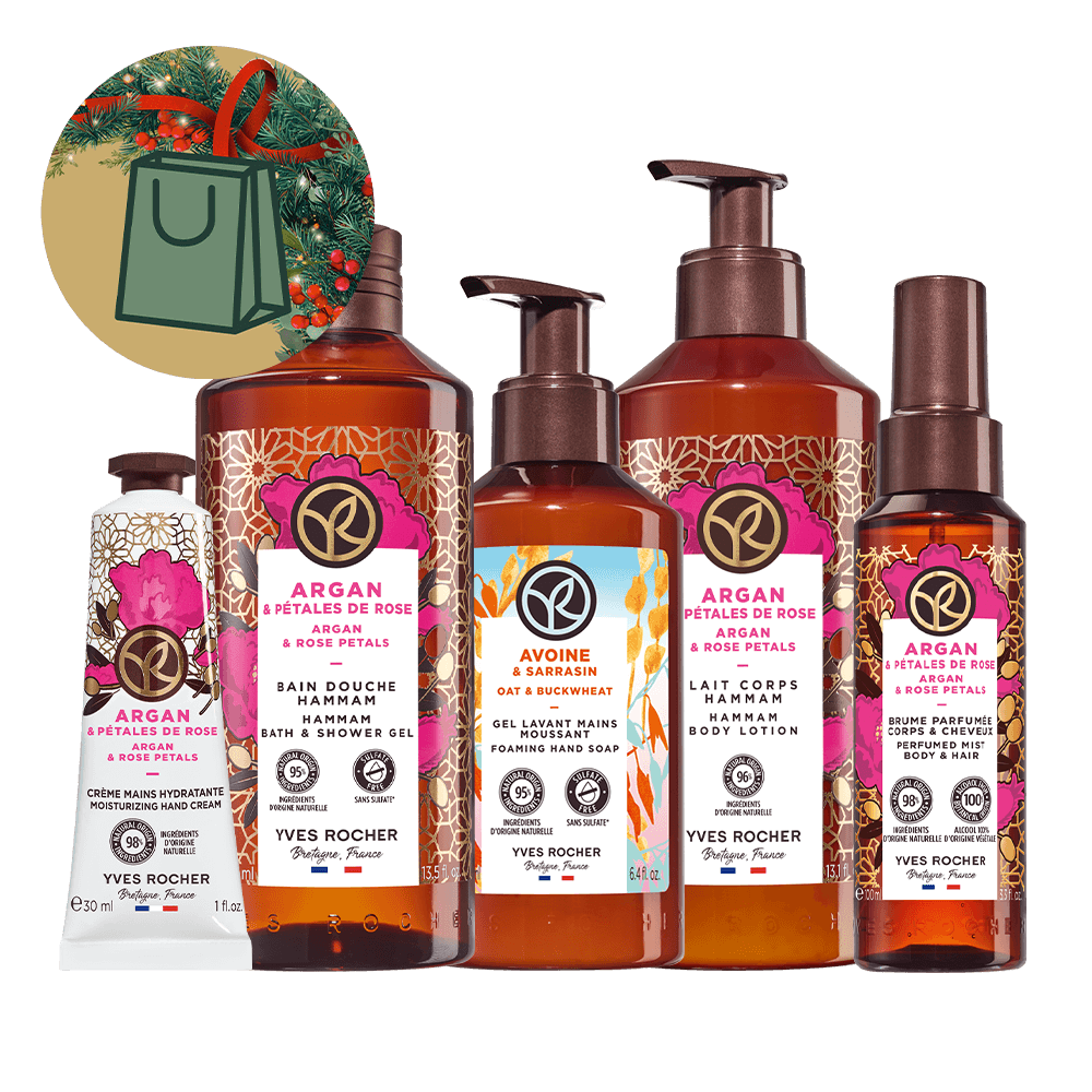 Set Experiență senzorială Argan & Trandafir Bio din Maroc de la Yves Rocher
